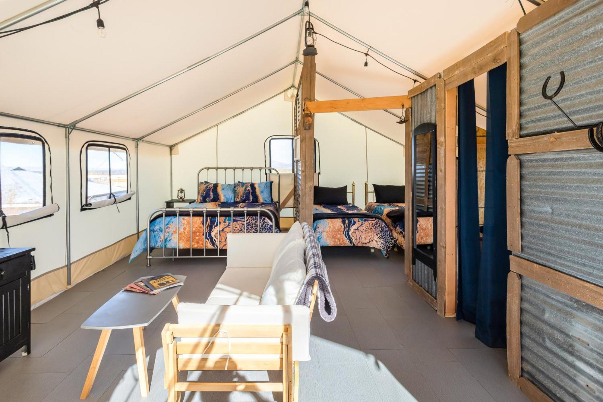 Luxury tent Silver Spur Homestead Luxury Glamping -the Miner *